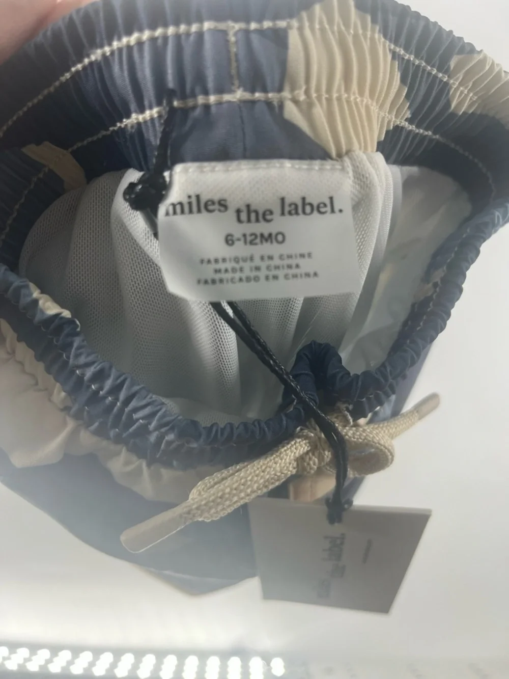 MILES THE LABEL NWT BABY BOYS LITTLE BOY CAMO DUSTY BLUE SWIM TRUNKS 6-12 MONTHS - Picture 4 of 6